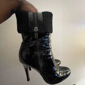 Black Leather Ankle Boots